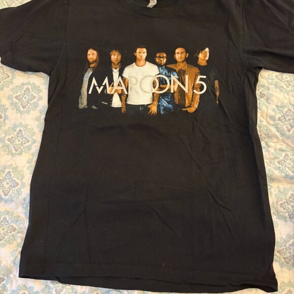 Maroon 5 2016 Tour Shirt Medium Black Official Concert Tee Double Sided Graphic - Picture 2 of 4